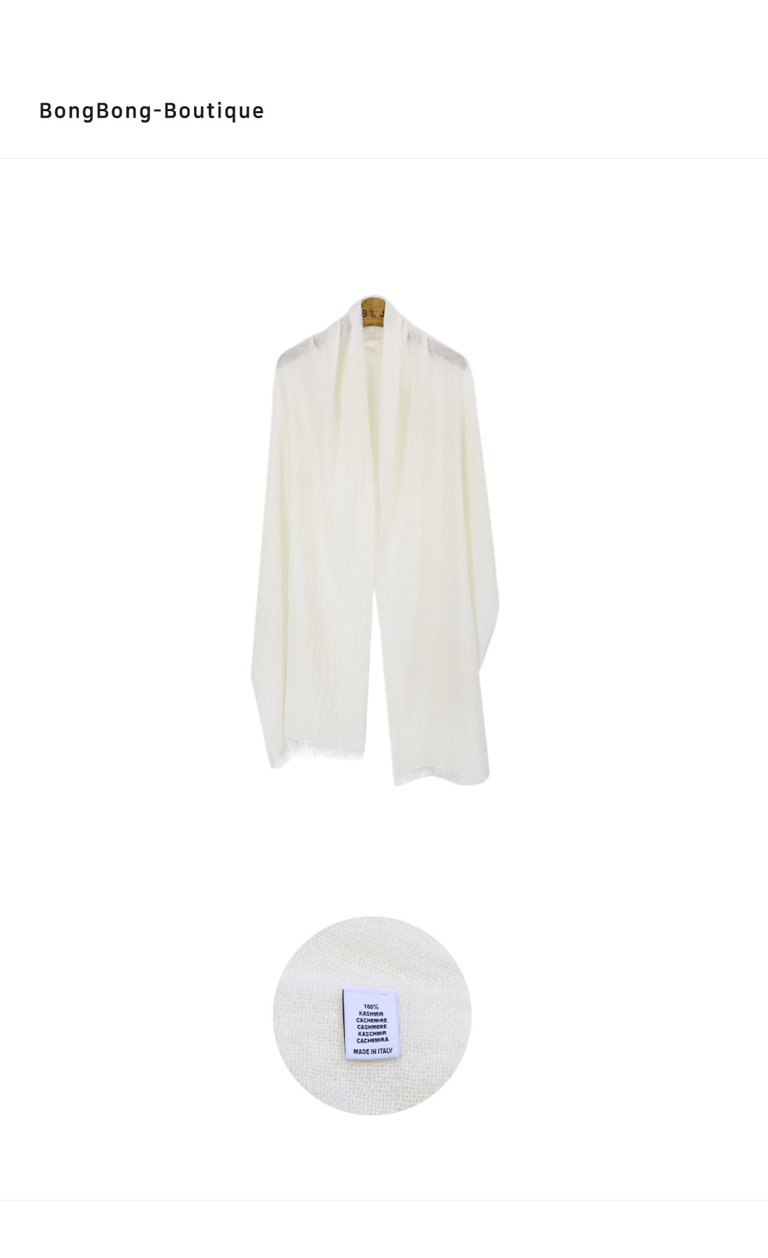 【Paris archive】90s Cashmere 100% Muffler AC3503 cashmere 100 muffler-oat ivory(made in italy)]